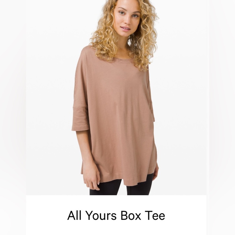 Lululemon Lululemon ‘All Yours Box Tee’ Blush Raglan Sleeve Blouse